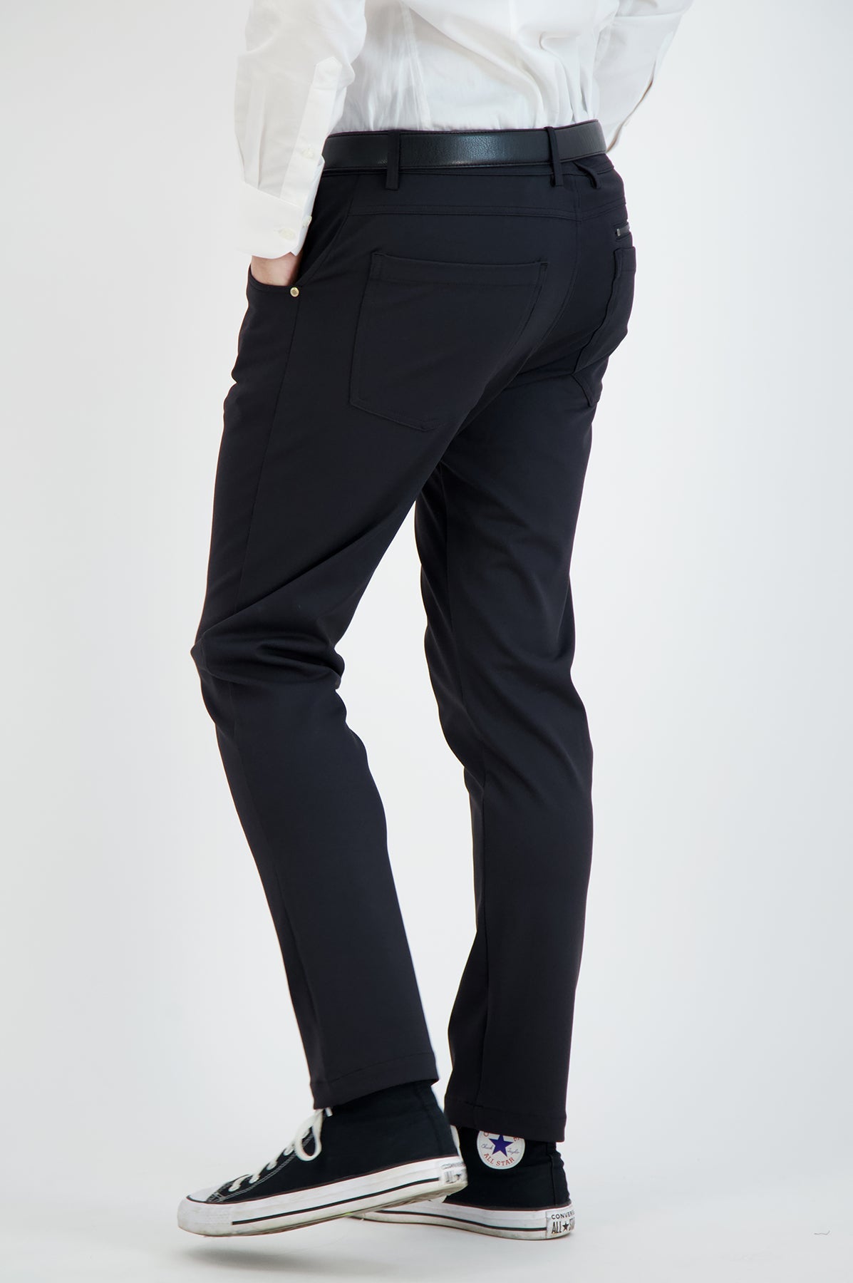 NEW & UPDATED Super - Stretch Men's Chinos -Casual - Black - Performance Collection LEVINAS® Official 