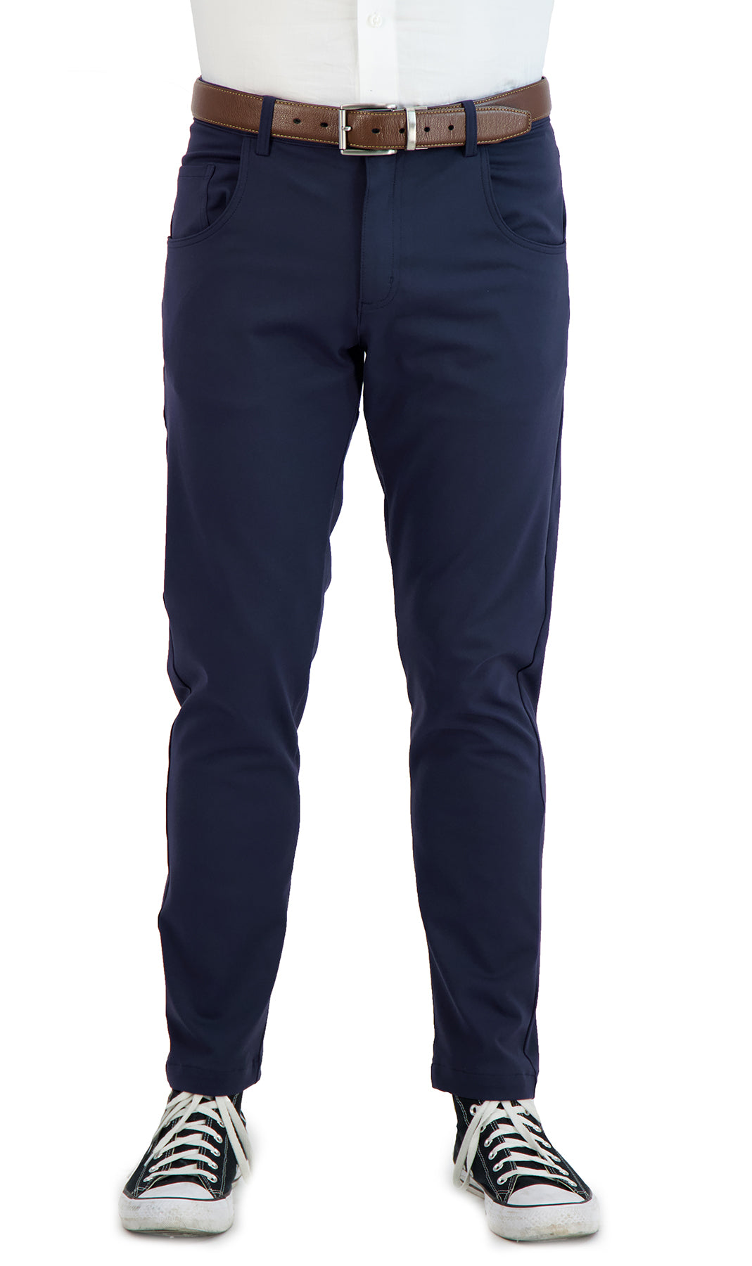 NEW & UPDATED Super - Stretch Men's Chinos -Casual - Navy - Performance Collection LEVINAS® Official 