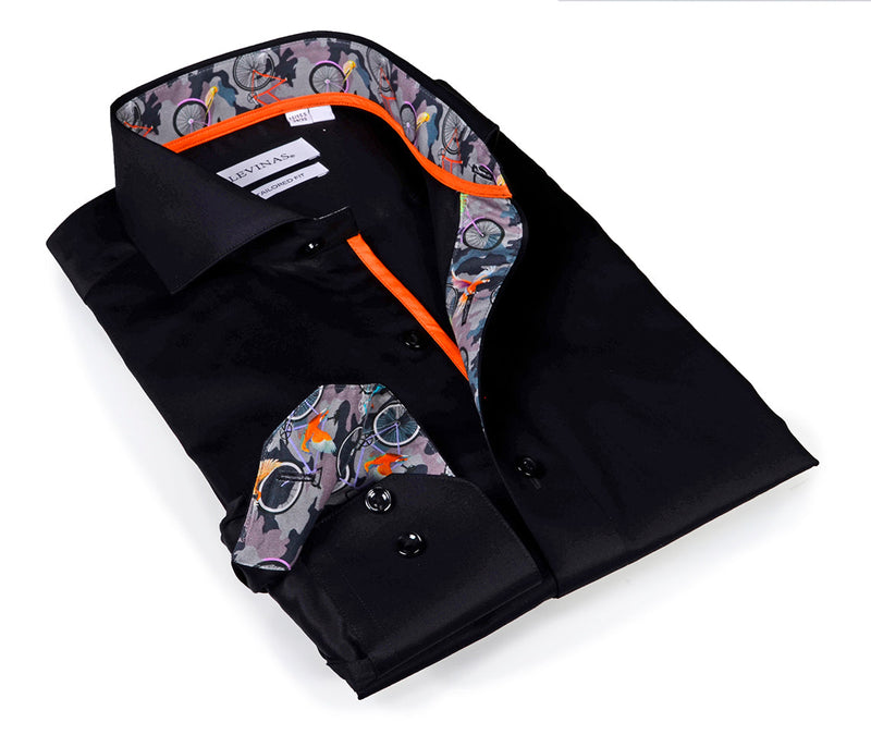 Signature Shirt // blue contrast details // Tailored (Slim) Fit LEVINAS® Official 