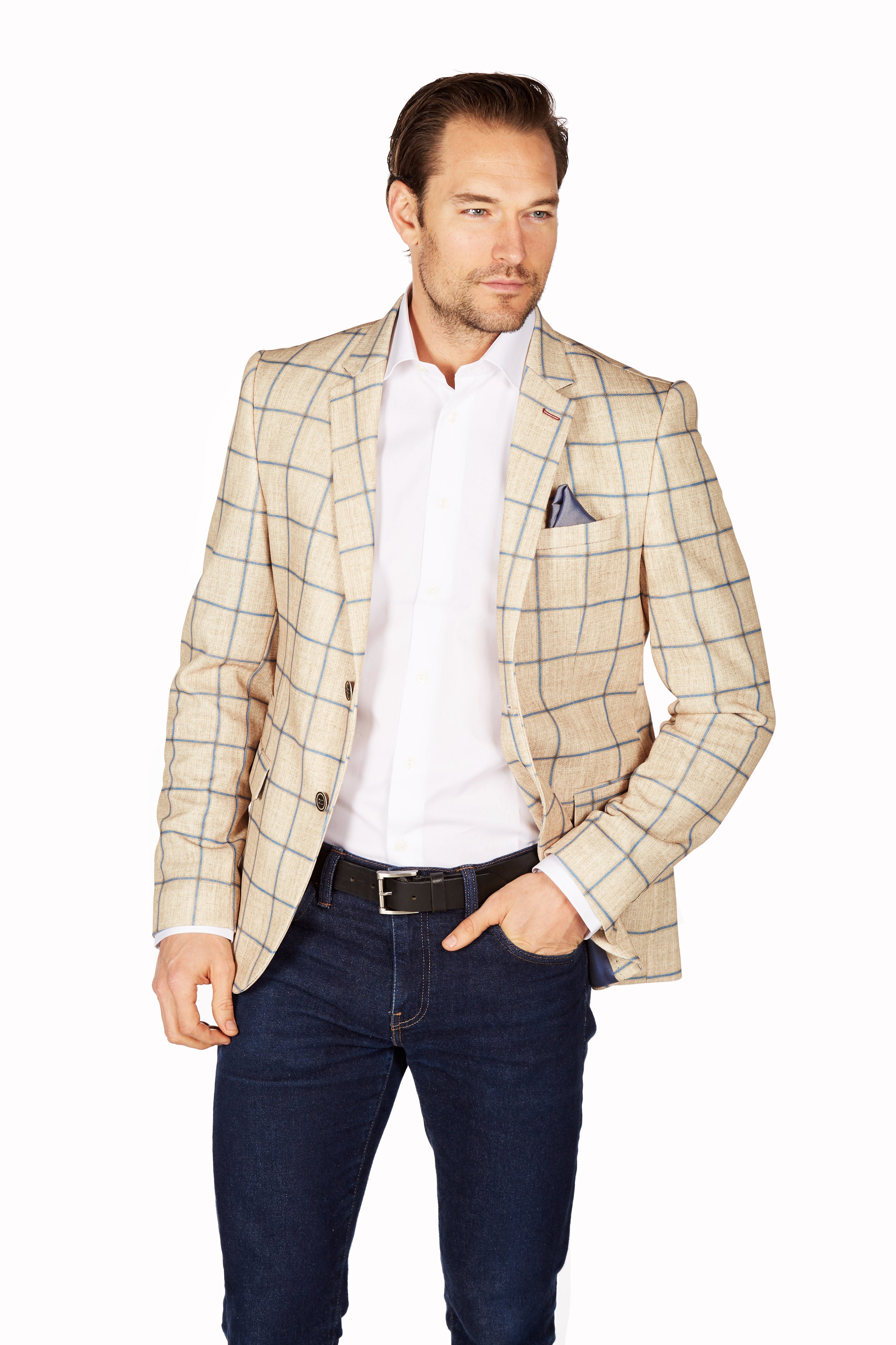 Wrinkle Resistant Blazer - Slim Fit - Amber LEVINAS® Official 