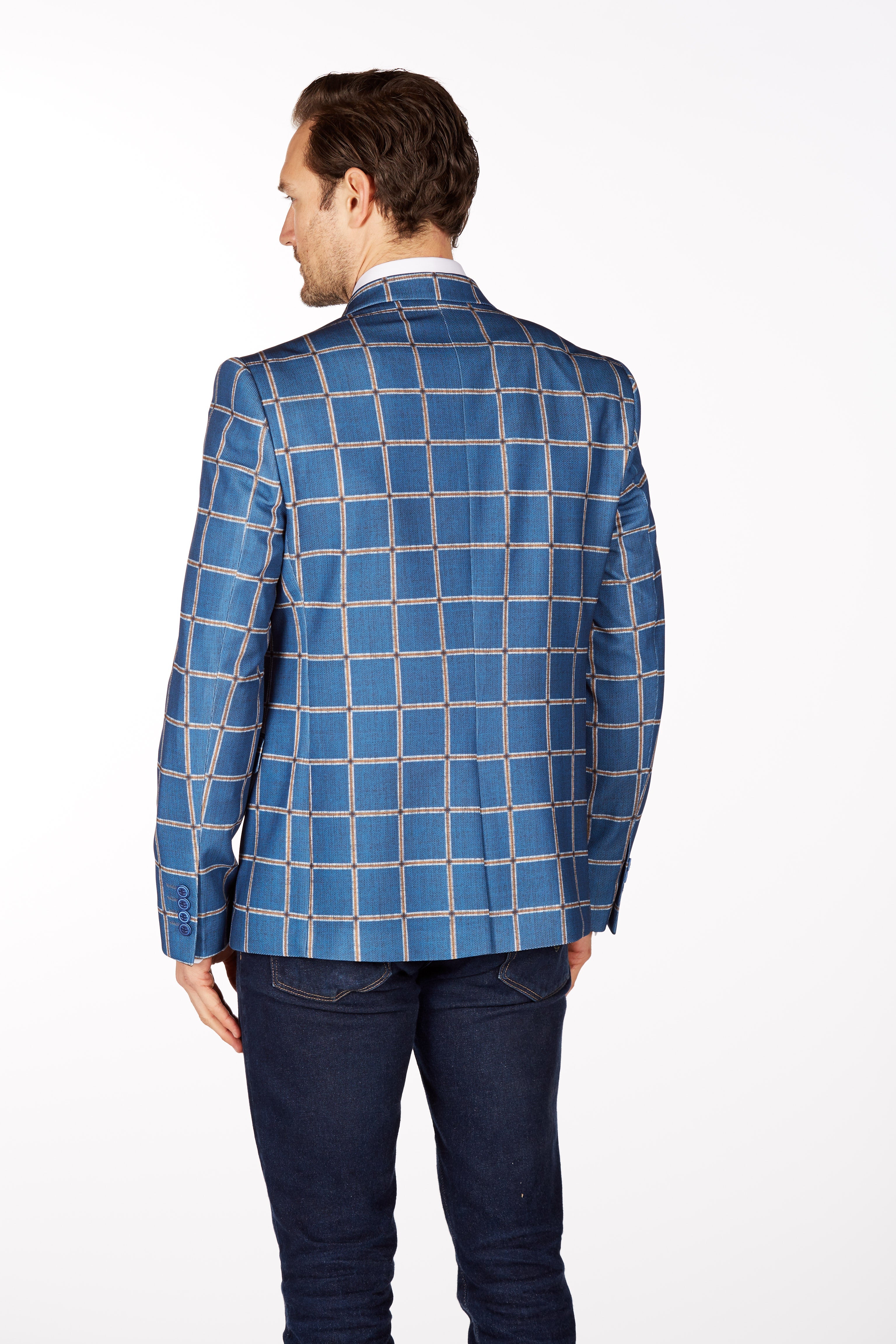 Wrinkle-Resistant Blazer - Slim Fit - Blue LEVINAS® Official 