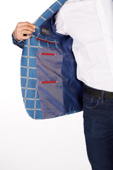 Wrinkle-Resistant Blazer - Slim Fit - Blue LEVINAS® Official 
