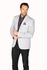 Wrinkle-Resistant Blazer - Slim Fit - Grey LEVINAS® Official 