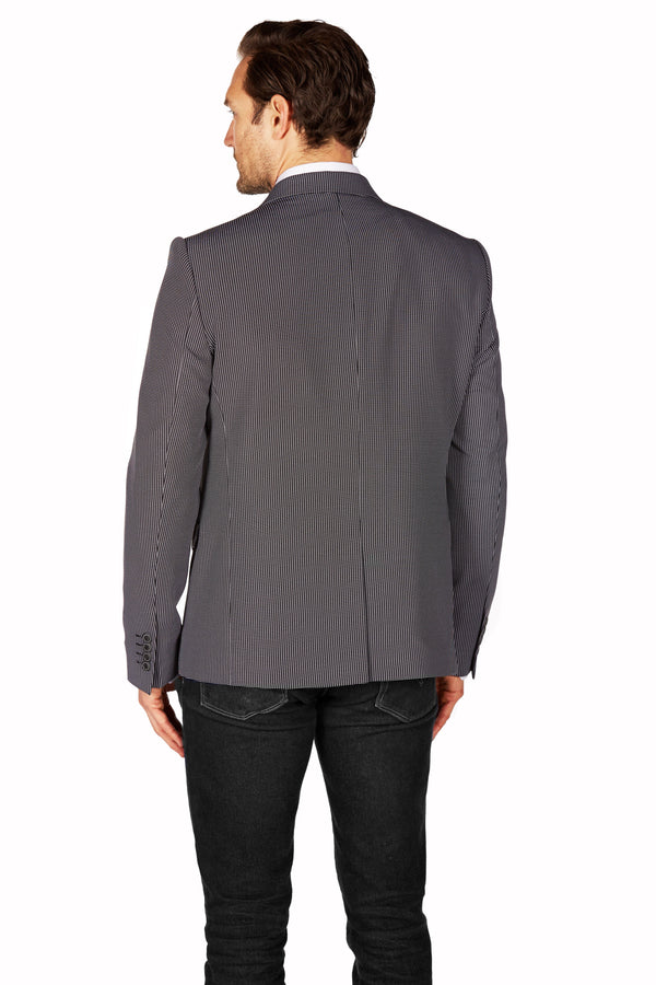 Wrinkle - Resistant Blazer - Slim Fit - Grey PK LEVINAS® Official 