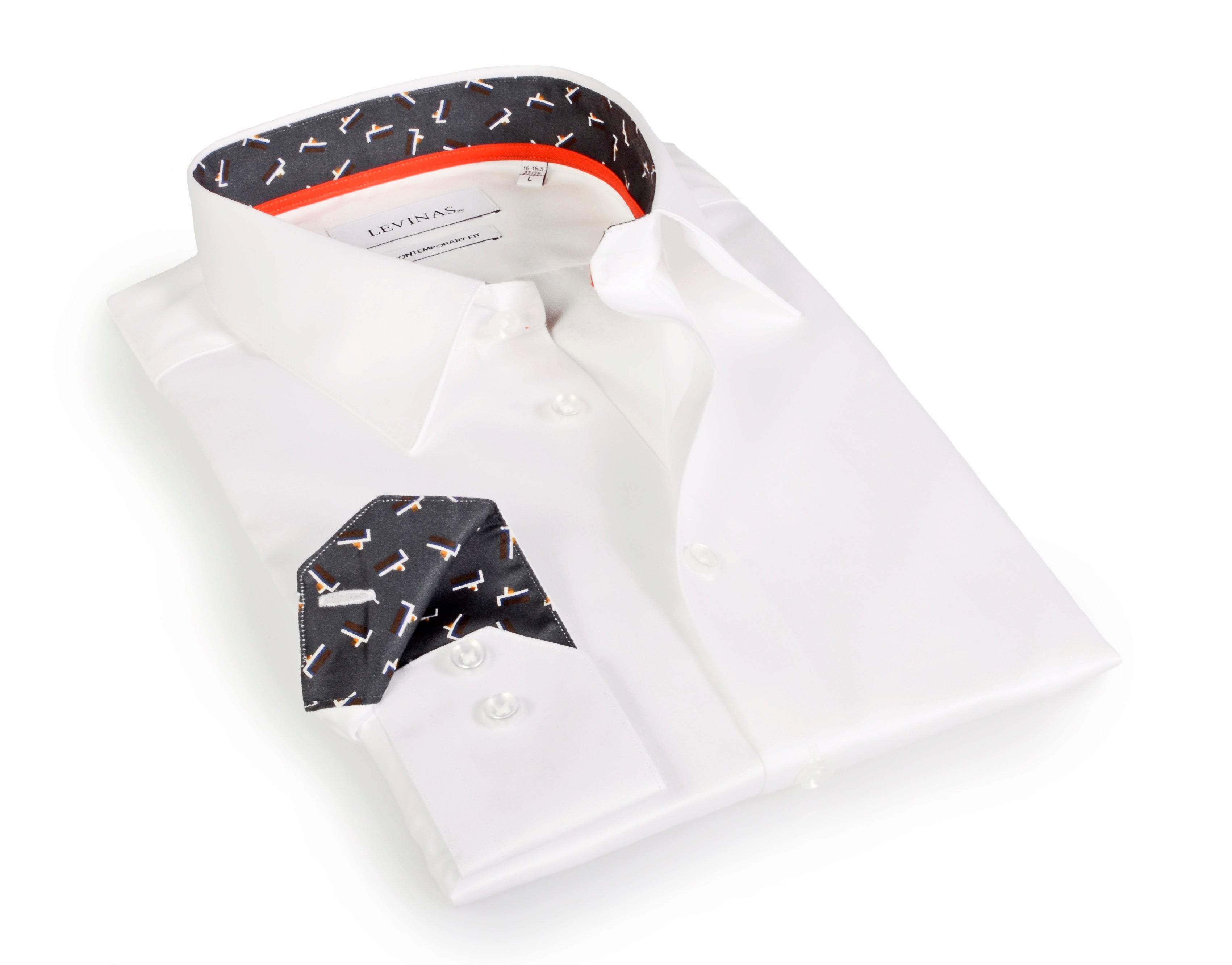 Denzel Button-Up Shirt With Contrast Details // Navy // Contemporary Fit (Regular)