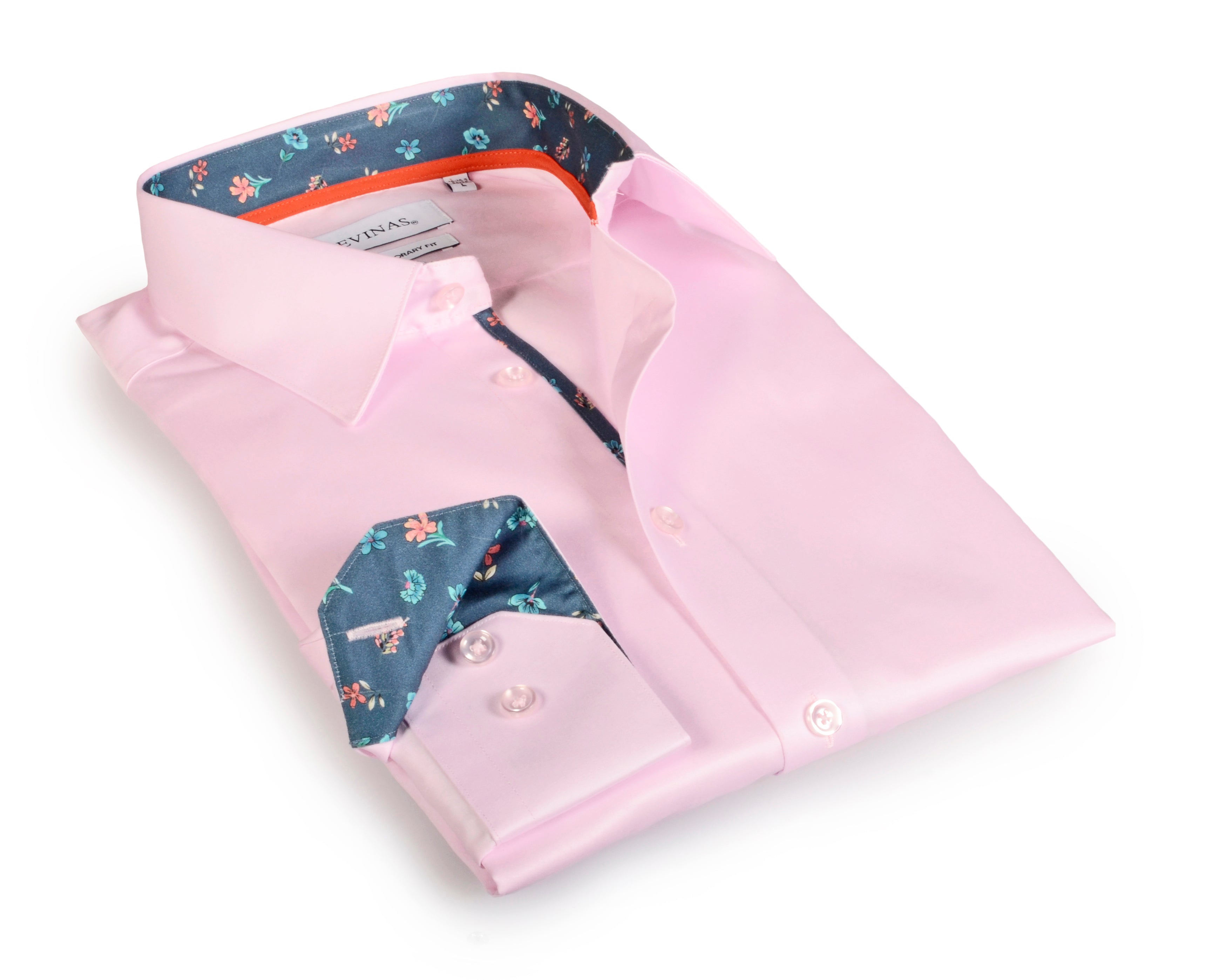 Holland Button-Up Shirt With Contrast Details // Navy // Contemporary Fit