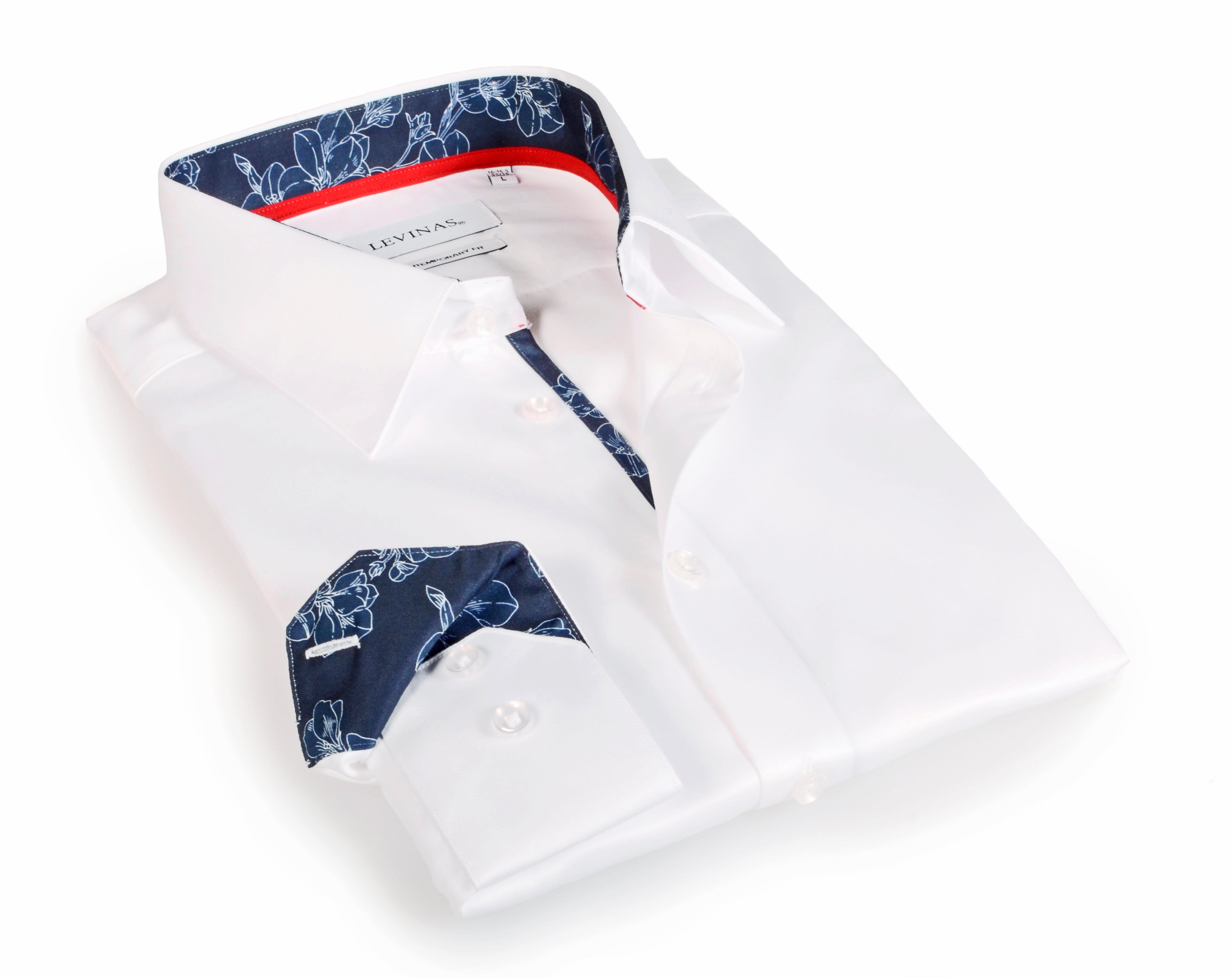 Alex Button-Up Shirt With Contrast Details // Navy // Contemporary Fit (Regular)