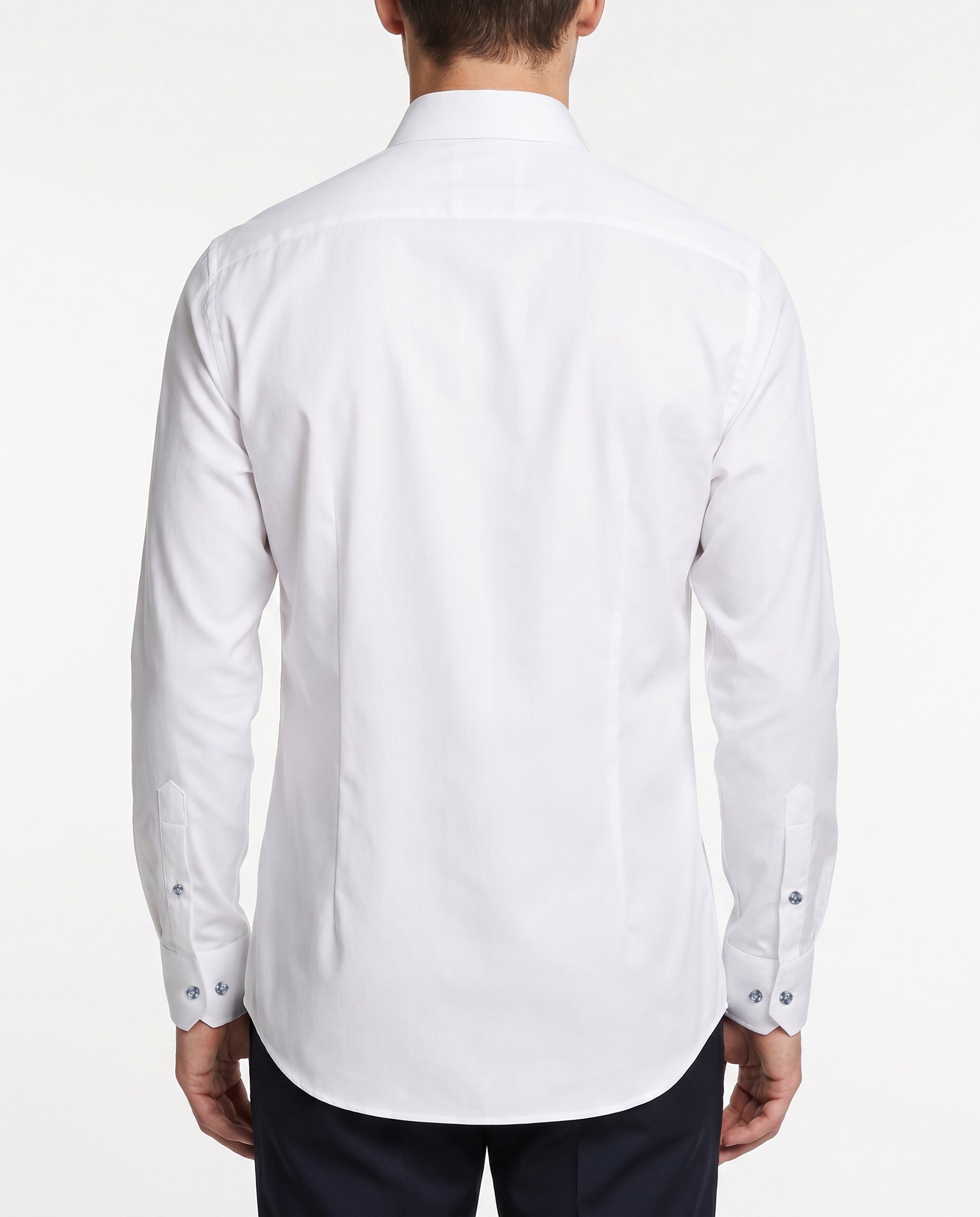 George Button-Up Shirt With Contrast Details // White // Contemporary Fit (Regular)
