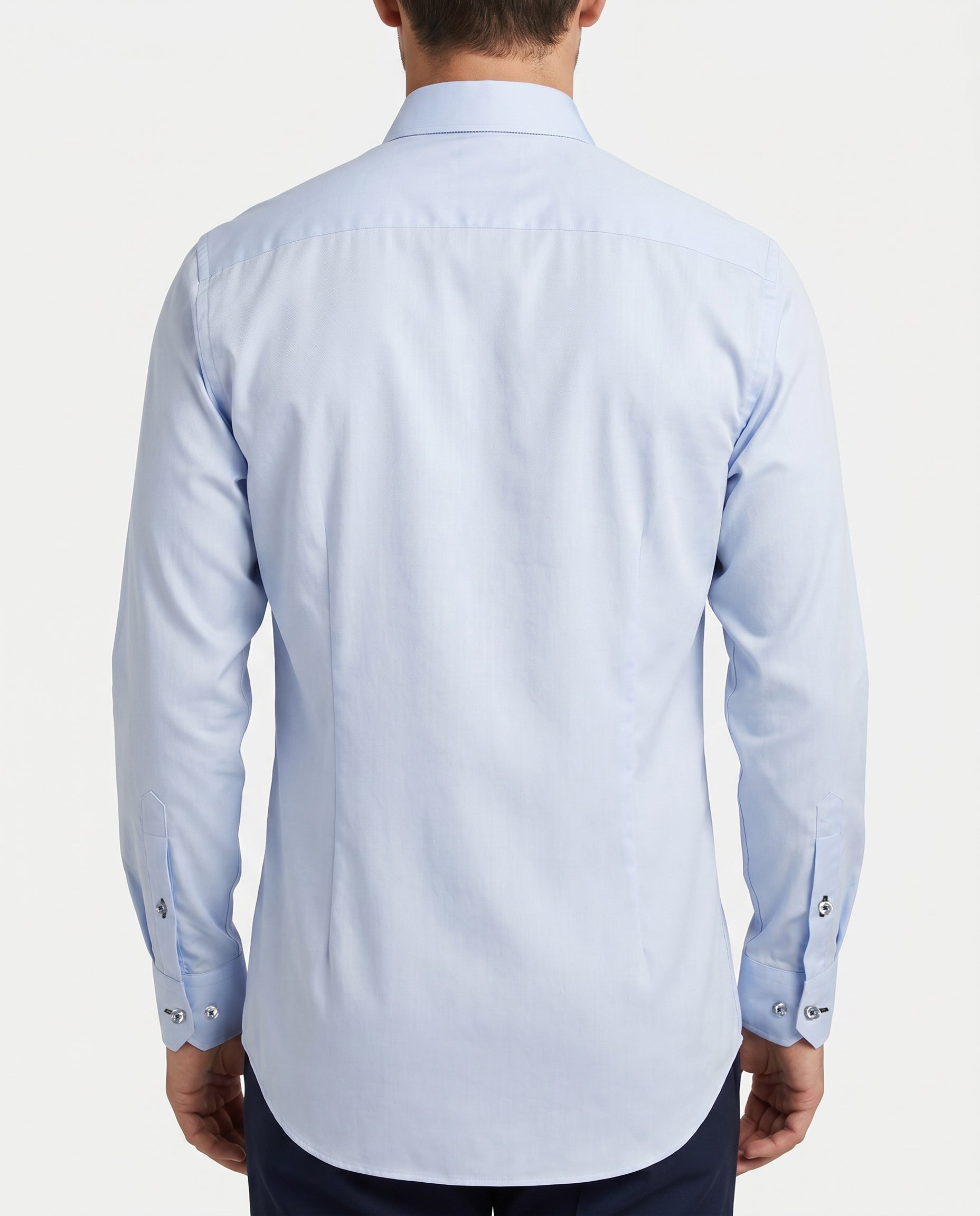 Brad Button-Up Shirt With Contrast Details // Lt Blue // Contemporary Fit (Regular)