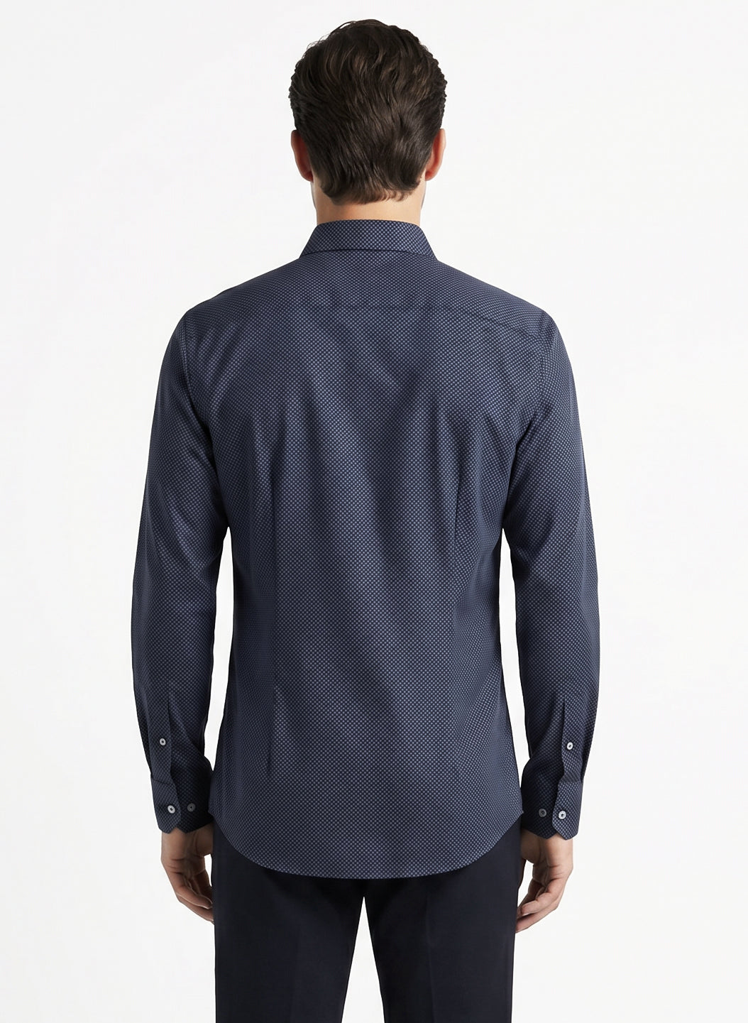 Dylan Button-Up Shirt With Contrast Details // Blue - Navy // Contemporary Fit (Regular)