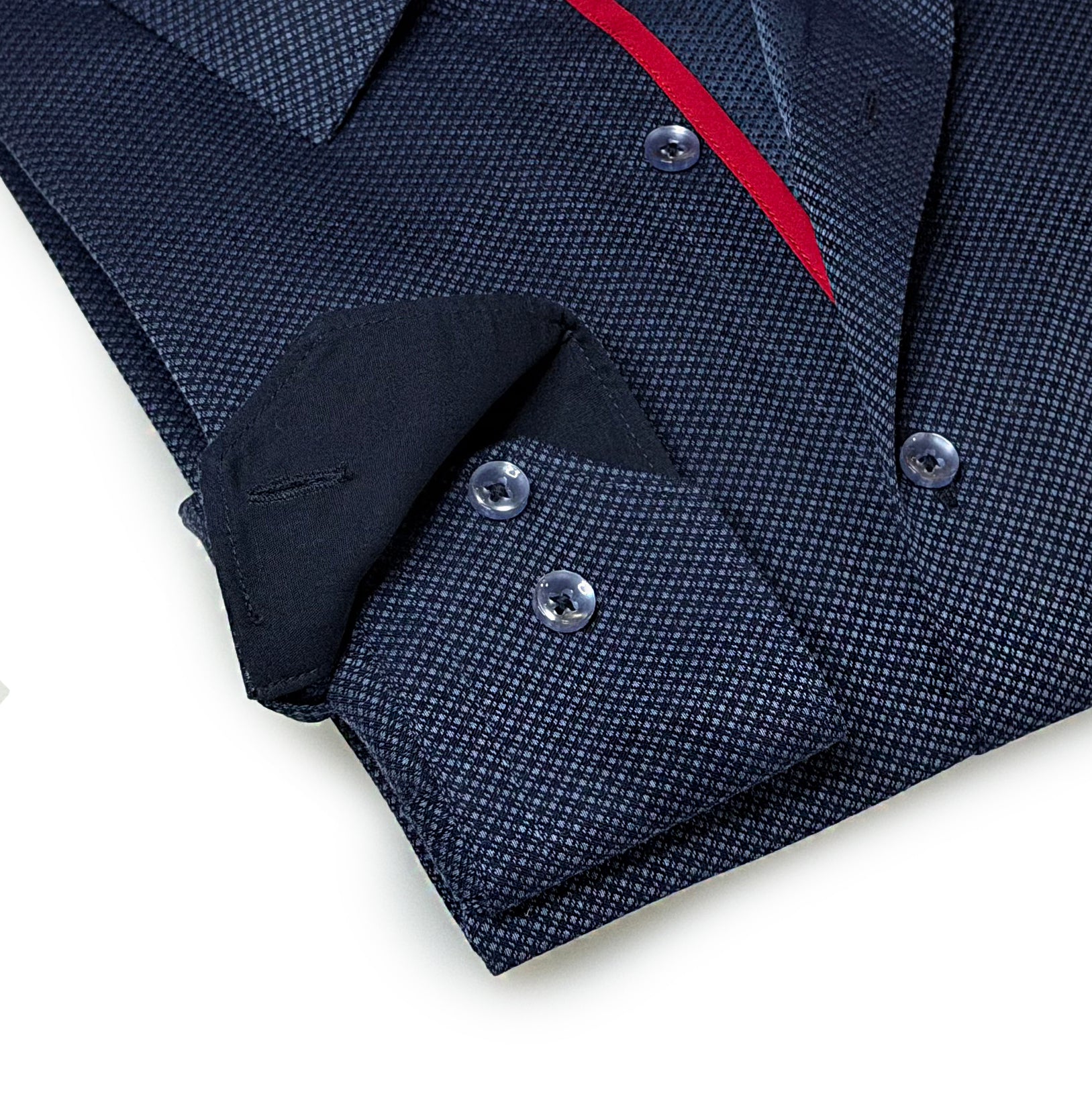 Dylan Button-Up Shirt With Contrast Details // Blue - Navy // Contemporary Fit (Regular)