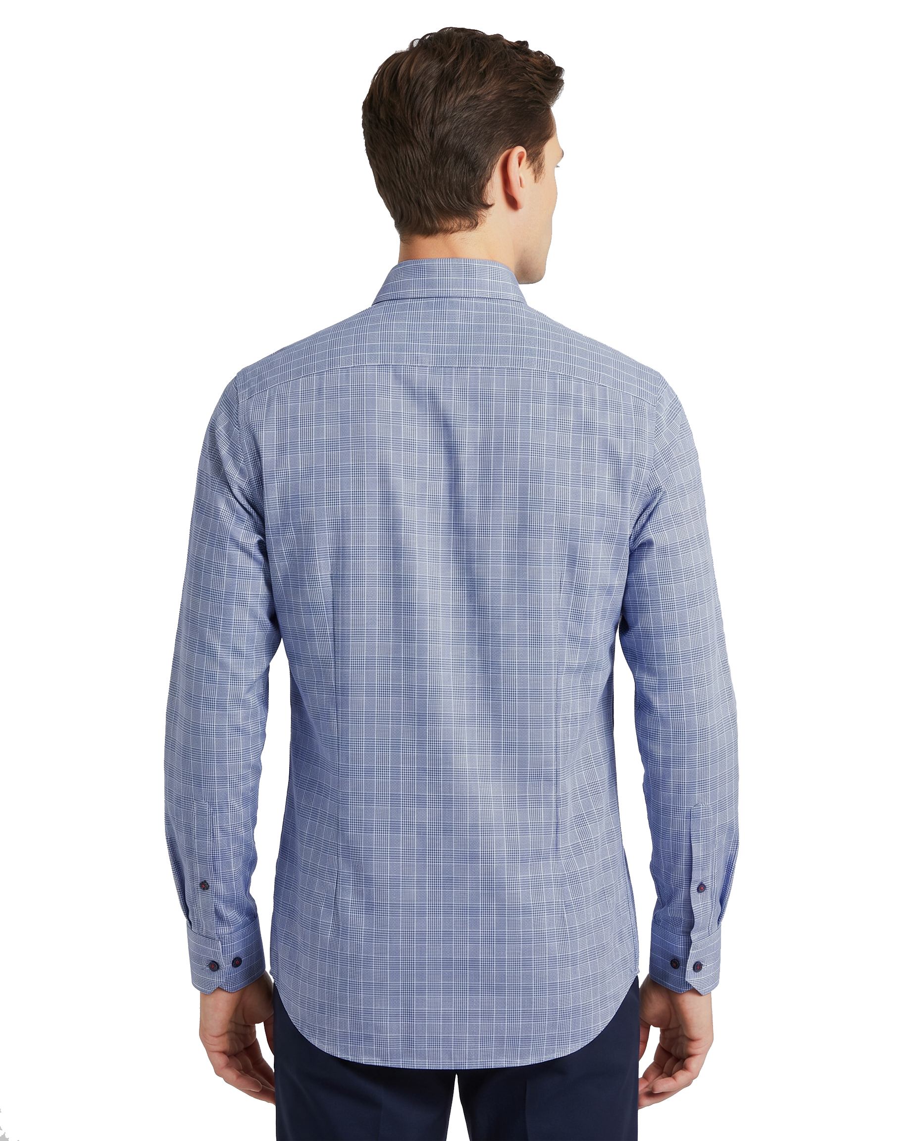Harrison Button-Up Shirt With Contrast Details // Blue // Contemporary Fit (Regular)