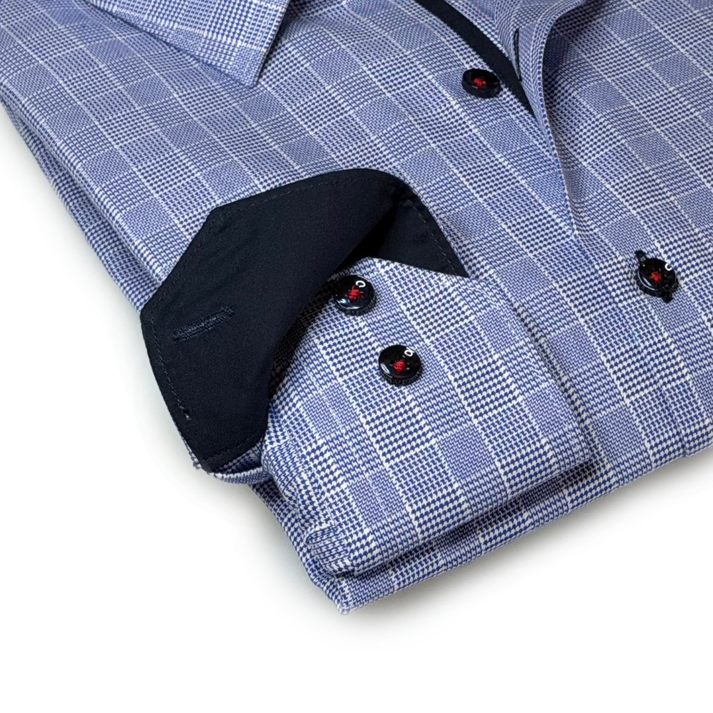 Harrison Button-Up Shirt With Contrast Details // Blue // Contemporary Fit (Regular)