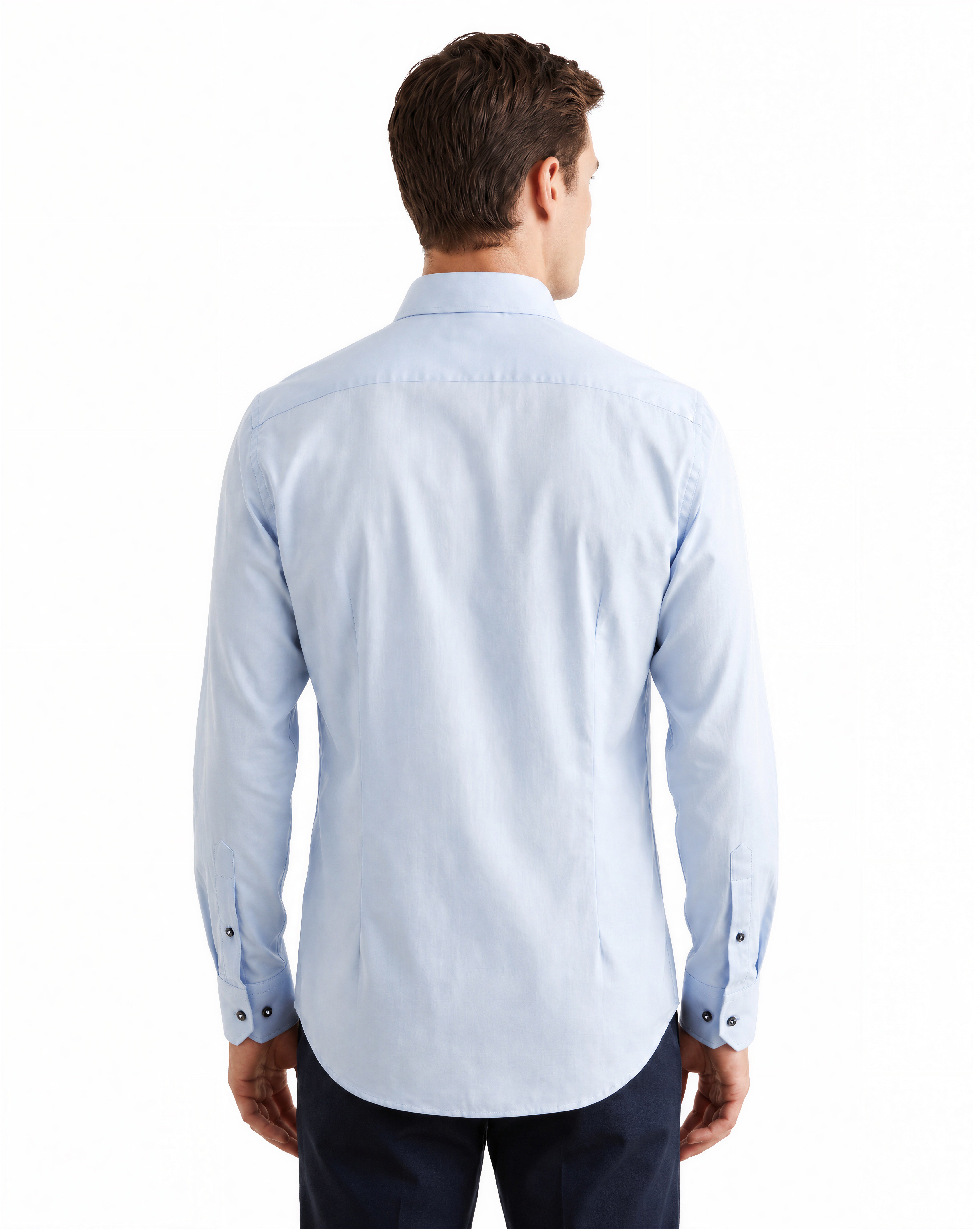 Angel Button-Up Shirt With Contrast Details // Lt Blue // Contemporary Fit (Regular)