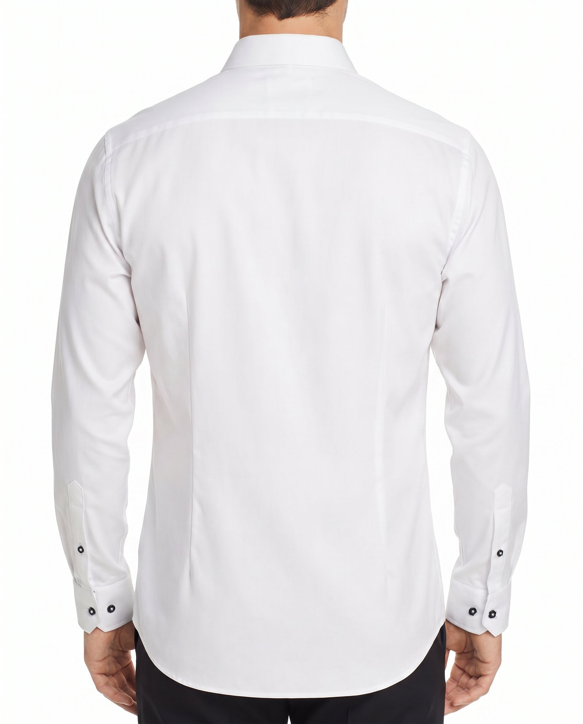 Bruno Button-Up Shirt With Contrast Details // White // Contemporary Fit (Regular)