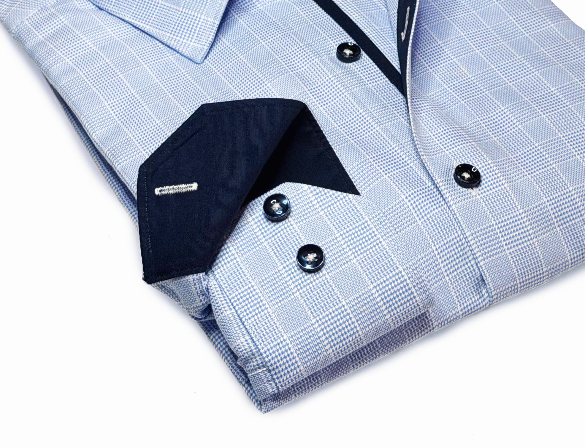 Nick Button-Up Shirt With Contrast Details // Blue // Contemporary Fit (Regular)
