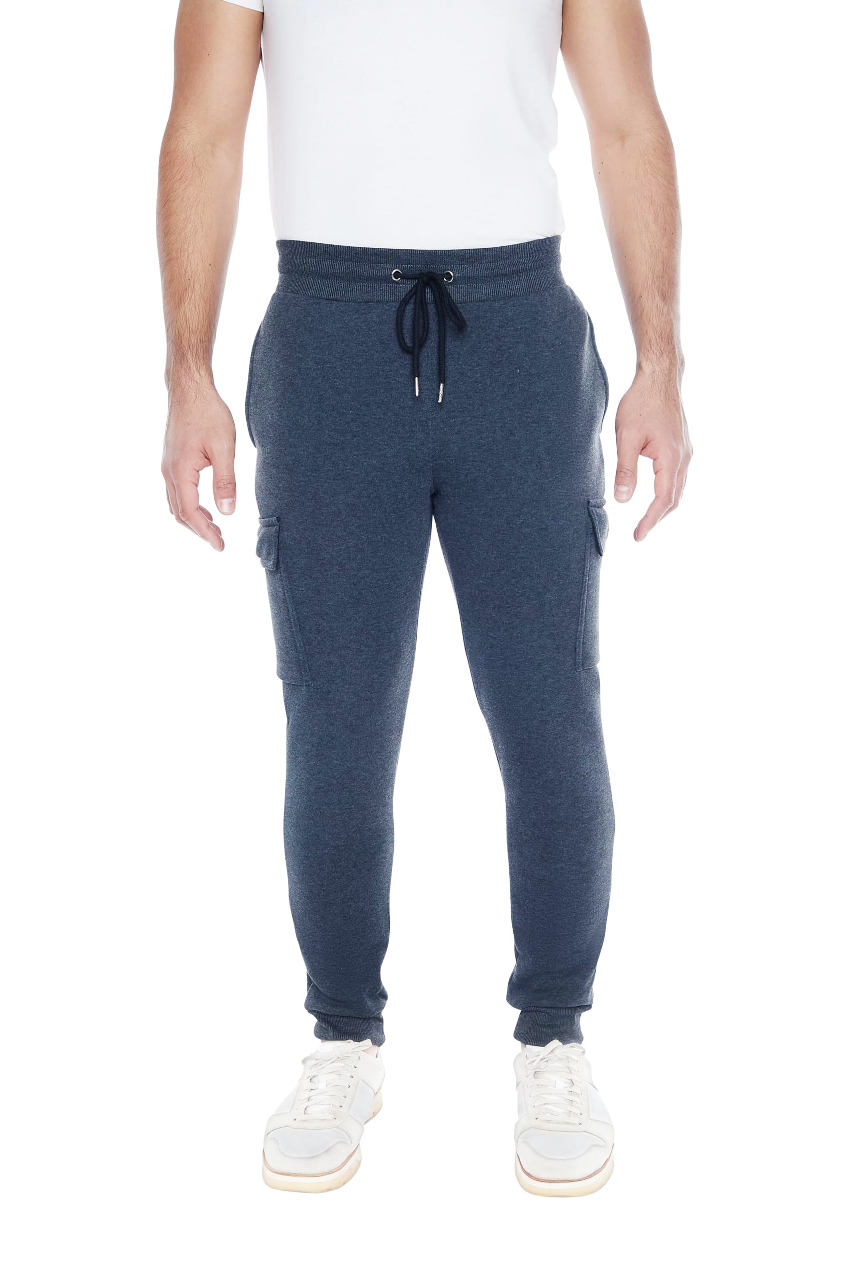 Men's 3-Pack Active Athletic Workout Sweatpants with Cargo Pockets and Drawstring