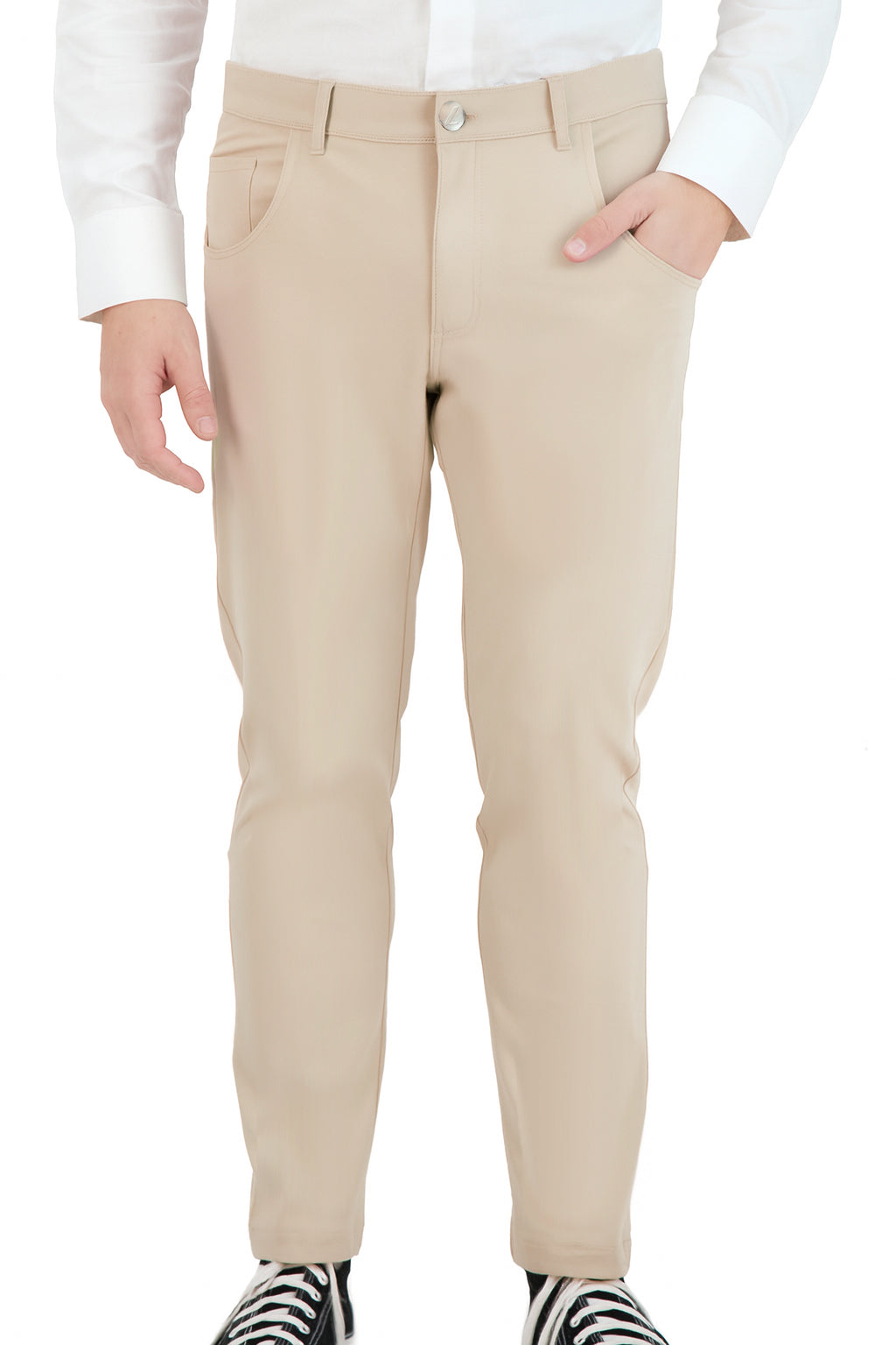 NEW & UPDATED Super - Stretch Men's Chinos //Casual// Khaki - Performance Collection