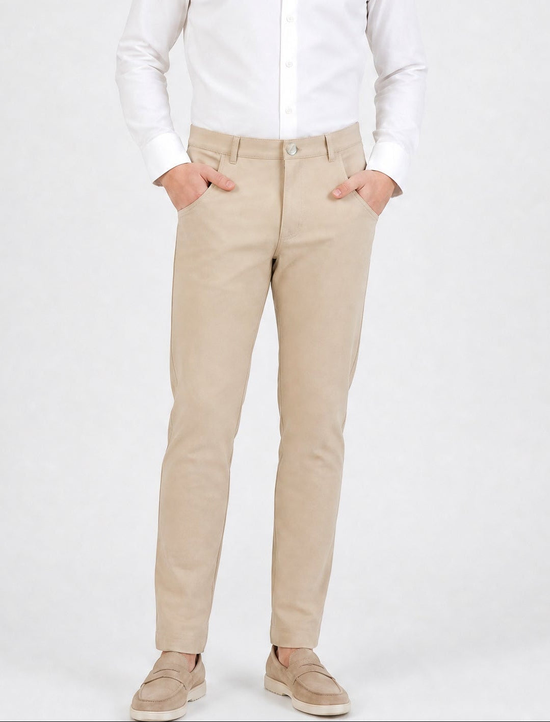 NEW & UPDATED Super - Stretch Men's Chinos //Casual// Khaki - Performance Collection