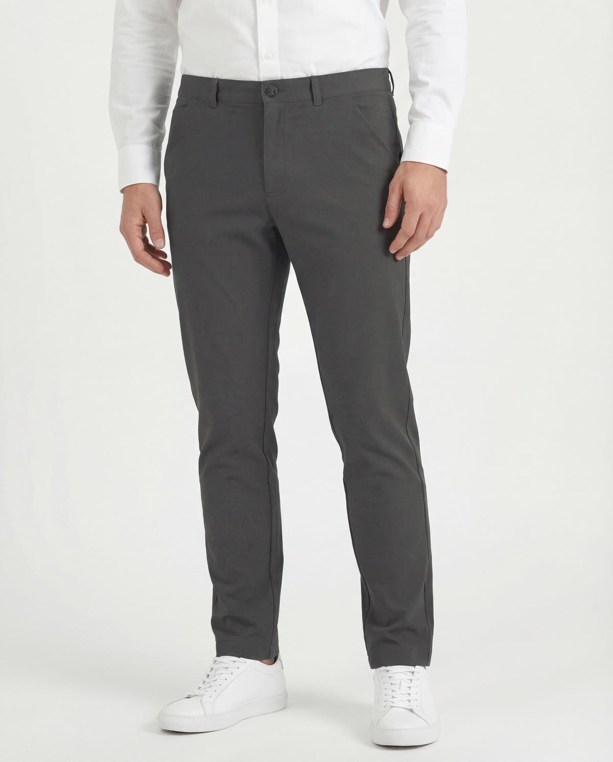 NEW & UPDATED Super - Stretch Men's Chinos //Formal // Charcoal - Performance Collection