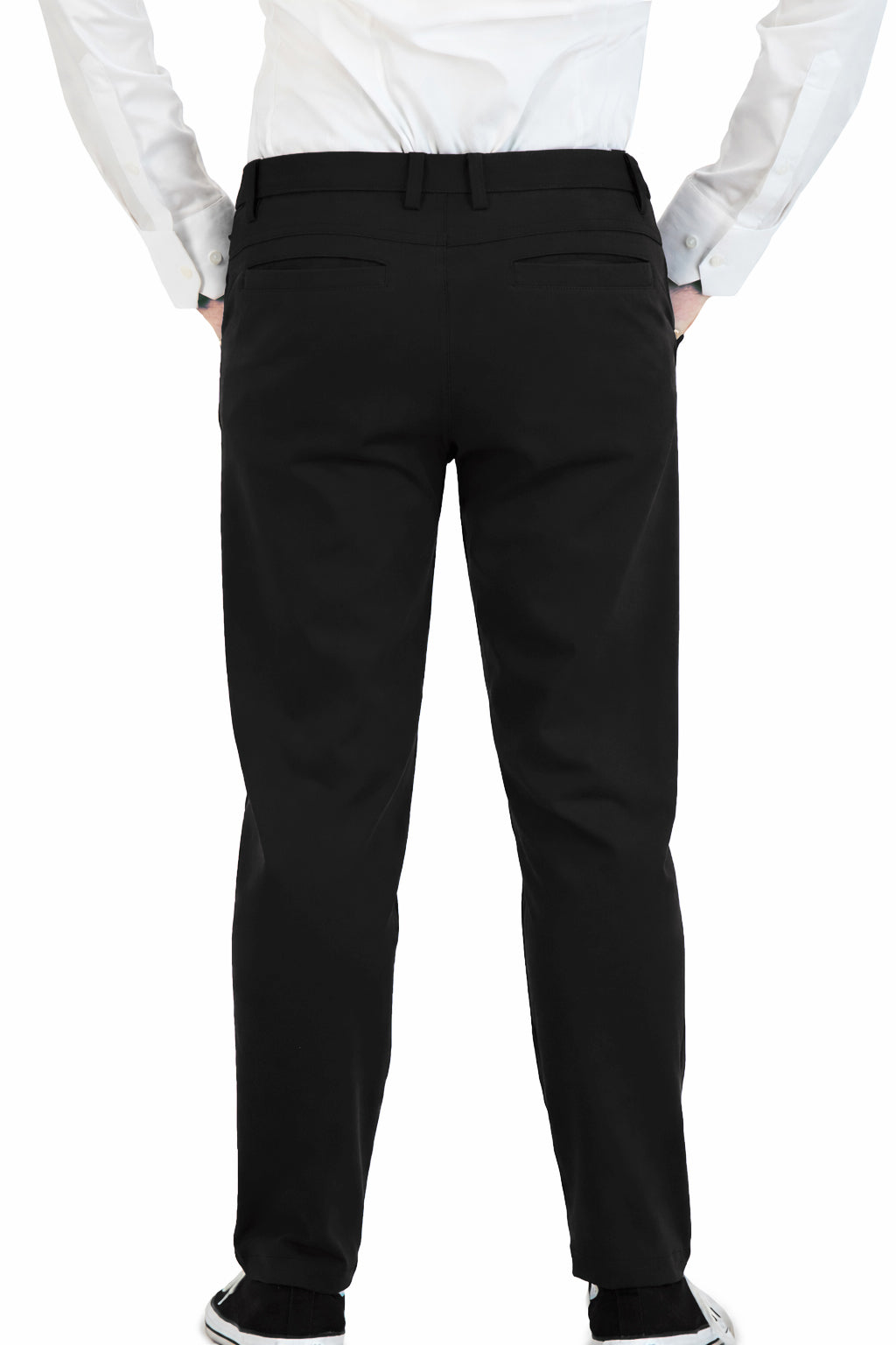 NEW & UPDATED Super-Stretch Men's Chinos //Dress Pants// Black - Performance Collection